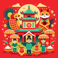 Obraz na płótnie Canvas chinese new year celebration