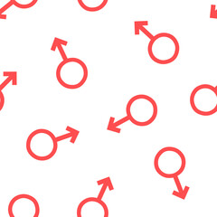Seamless pattern with gender symbols