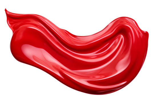 Close-up photo of light red oil, grease spreading, isolated white background ultra realistic