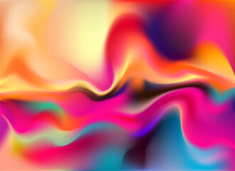 Wavy holographic gradient shape. Abstract iridescence background