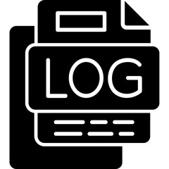 LOG File Icon - obrazy, fototapety, plakaty