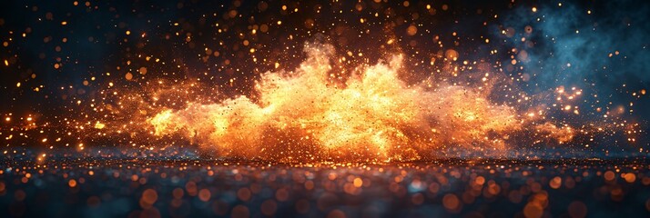 Burning Man's Fire Dance: A Spectacular Firework Explosion Generative AI