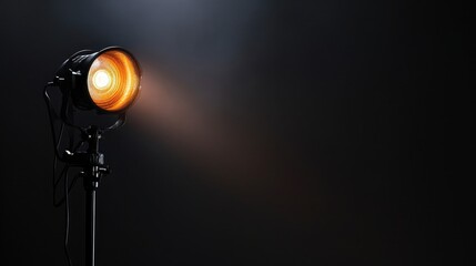 Black background with focus spot light