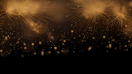 Fototapeta premium Beautiful fireworks background at night for holiday decoration