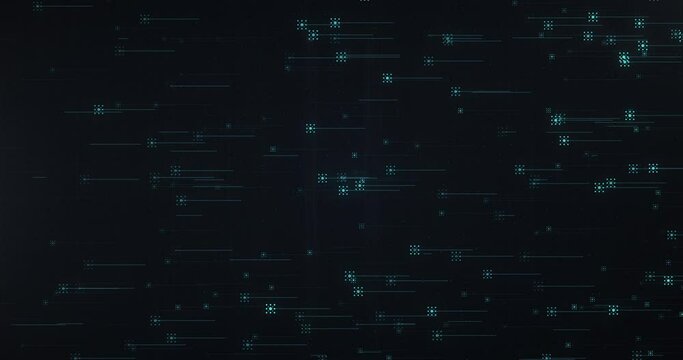Abstract Futuristic Lines Particles. 4K Lines PArticles And Dark Background.