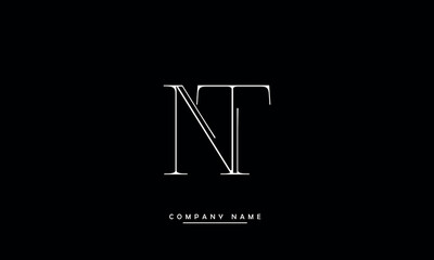 NT, TN, N, T Abstract Letters Logo Monogram