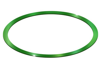 Shiny Green Halo Isolated on White