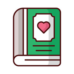 Book icon isolate white background vector stock illustration