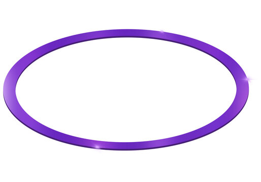 Shiny Purple Halo Isolated on White