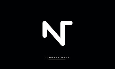 NT, TN, N, T Abstract Letters Logo Monogram - obrazy, fototapety, plakaty