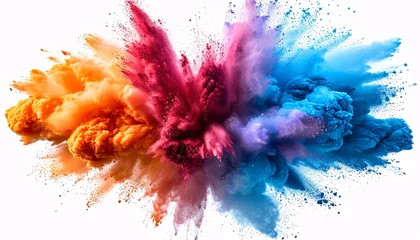 Fotobehang Colorful Explosion of Paint Powder: A Monthly Art Event Inspiration Generative AI © Mansi