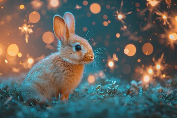Fototapeta na wymiar Easter Bunny Generative AI