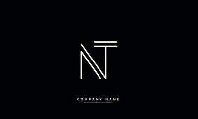 NT, TN, N, T Abstract Letters Logo Monogram