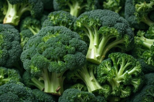 green broccoli closeup descriptive detailed image