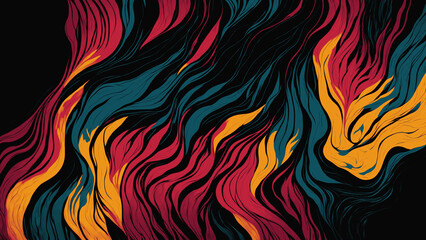 Colorful wavy pattern