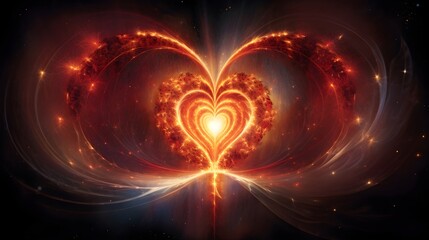 Heartfelt Energy: Symbolic Love Radiating in a Heart-Shaped Field 