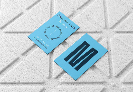 Business Cards on Styrofoam Mockup