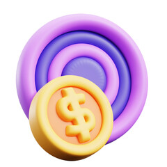 Obraz premium Financial Target 3D Icon