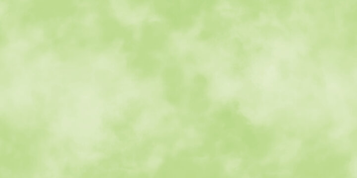 Green watercolor background. Light green background. White and green watercolor grunge texture background. Sky, cloud background