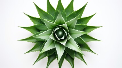 Fresh Aloe Vera leaves isolated on white for use in natural treatments