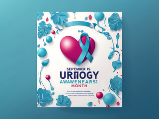 September is the Urology Awareness Month background template. Holiday concept background design.