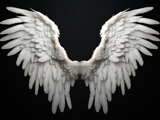 Obraz premium Clipart of Halo and Feathered Wings of Angels