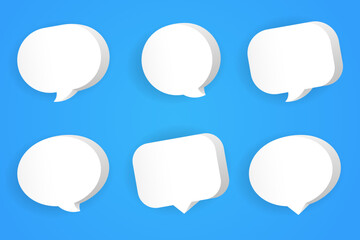 3d speech bubble chat collection set