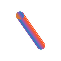 An abstract cut out transparent futuristic gradient streak design element.