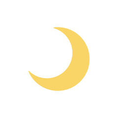 Obraz na płótnie Canvas Moon icon vector. Half moon vector illustration. Logo illustration on white background. Flat design style for website, ui ux and mobile design