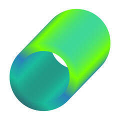 An abstract cut out transparent futuristic gradient streak design element.