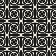 Vector seamless pattern. Repeating geometric elements. Stylish monochrome background design.