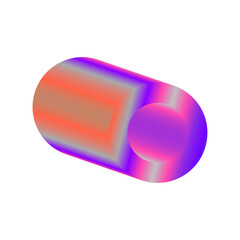 An abstract cut out transparent futuristic gradient streak design element.