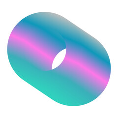 An abstract cut out transparent futuristic gradient streak design element.