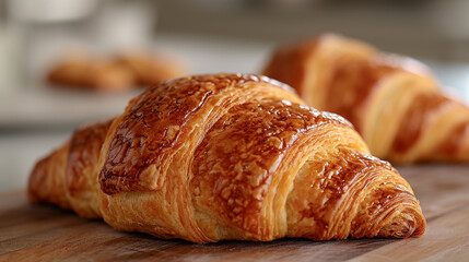 Fototapeta premium croissant product photo well decorated