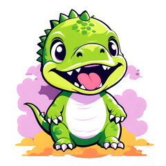 Fototapeta premium Illustrations of baby dinosaurs are suitable for printing t-shirts and so on