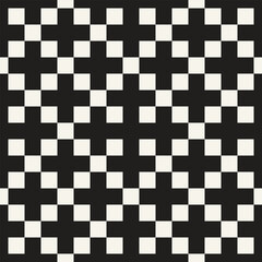 Fototapeta premium Vector seamless pattern. Repeating geometric elements. Stylish monochrome background design.