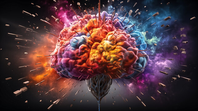 Human brain exploding creativity