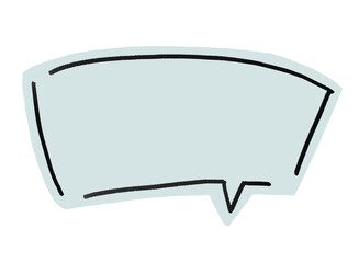 Naklejka premium 手書きの四角い吹き出し