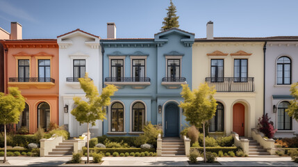 street with colorful houses