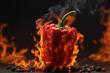  pepper on fire