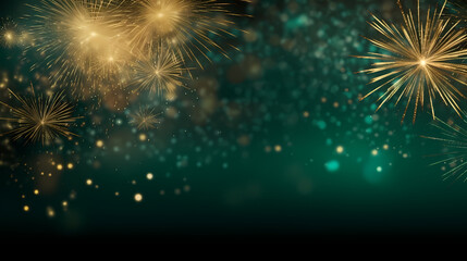 Beautiful creative holiday background. Fireworks and sparkles