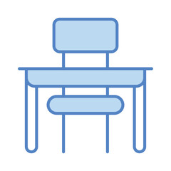 Desk icon isolate white background vector stock illustration