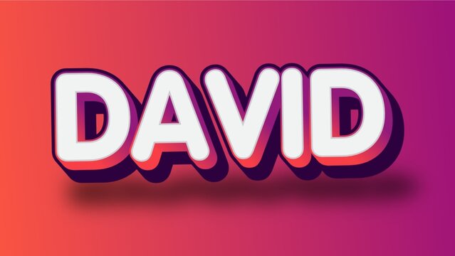 3D David name  banner art