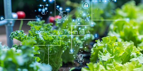 Lettuce Leaves in the Garden: A Guide to Growing Crisp, Healthy Greens with Smart Farming,Smart farming, greenhouse vegetable production , Lettuce Leaves In The Garden