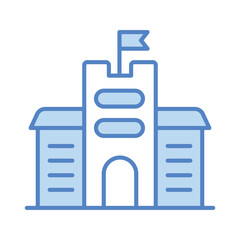 School icon isolate white background vector stock illustration