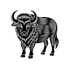 Bison graphic vector EPS