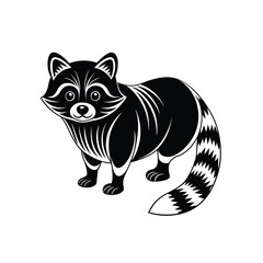 Racoon graphic vector EPS