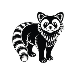 Red panda graphic vector EPS