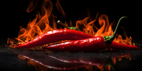 photo illustration of hot and smoky chili peppers