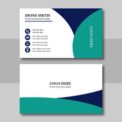 Double-sided creative business card vector design template. Business card for business and personal use.
